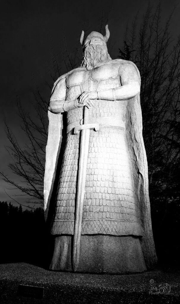 Photo of Norseman statue in Poulsbo Washington